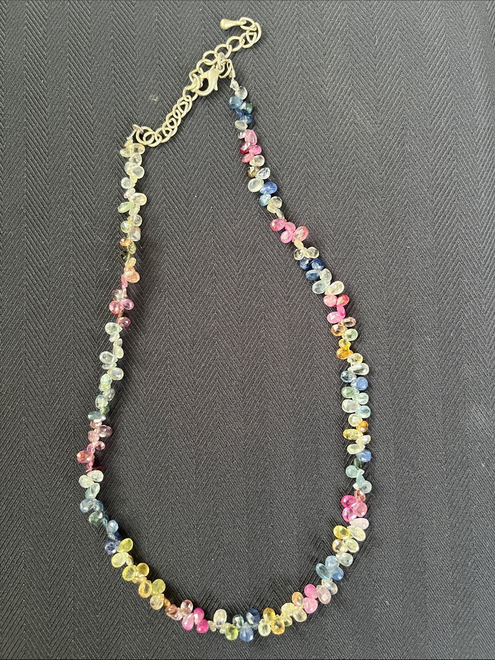 Multicolor Gemstones necklace.